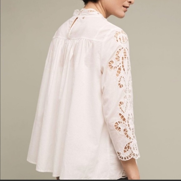 ANTHRO Harlyn Lace and Eyelet Blouse - Picture 13 of 13